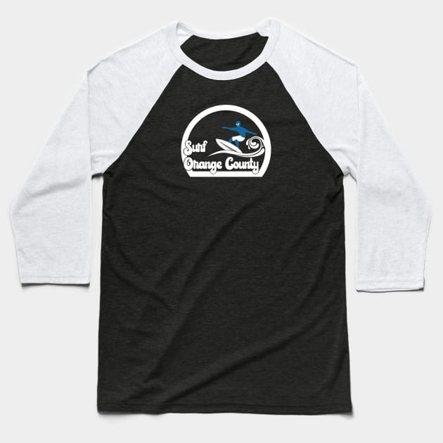 Surf Orange County Baseball T-Shirt by @johnnehill
